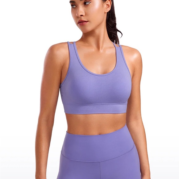 CRZ Yoga Women's seamless strappy crisscross longline sports bra - Picture 4 of 6